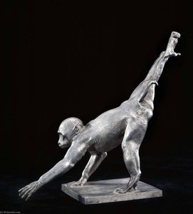 Hughy Reaching For Food — Anna Vaughn Hyatt Huntington, Contemporary Figurative Sculpture