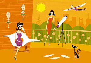 Icarus Over The Rivera Yarra — Josh Agle (shag), Pop Surealism