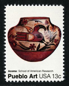 13c Acoma Pot Stamp — United States Postal Service