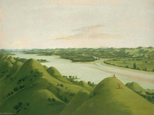 Beautiful Prairie Bluffs Above The Poncas, 1050 Miles Above St. Louis — George Catlin