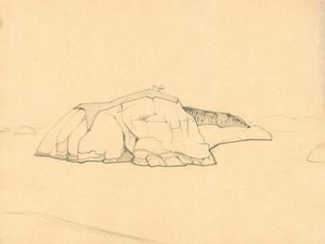 Sketch Of Island — Nicholas Roerich, Symbolism Landscape