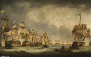A Sea Battle — Thomas Luny