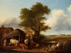 Cattle Piece — Thomas Peploe Wood, Dutch Golden Age