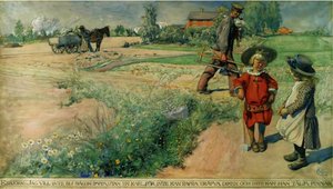 Esbjörn And The Farmer's Girl — Carl Larsson
