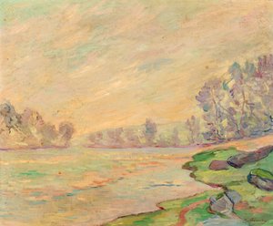 A Tranquil River Landscape — Ferdinand Guillaumin, Impressionism