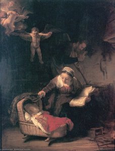 The Holy Family — Rembrandt Van Rijn, Baroque
