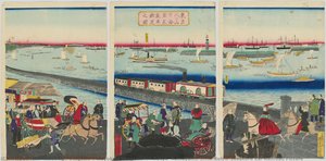 Tokyo, Yatsuyama-Shita(Below)Seashore Car Railroad Picture