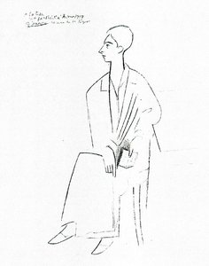 Portrait Of Cocteu — Pablo Picasso, Cubist Influence