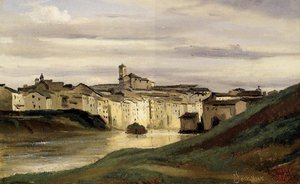 On The Banks Of The Tiber — Jean-baptiste-camille Corot, Impressionism