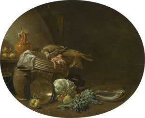 A Kitchen Still Life Of A Hare — Jan Olis