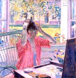 Woman At Dressing Table — Frederick Carl Frieseke