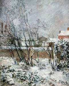 Garden In Snow — Eugène Henri Paul Gauguin, Post-impressionism