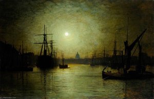 Thames Moonlight — John Atkinson Grimshaw