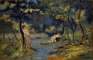 Standing And Reclining Nymphs — Louis Michel Eilshemius