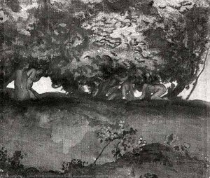 Five Nudes In A Landscape, (painting) — Arthur B. Davies