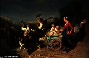 Children With A Dog Cart — Theodore Gerard, Realism