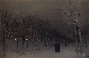 Boulevard In The Evening. — Isaak Ilyich Levitan