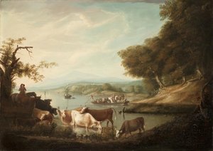 A Calm Watering Place — Alvan Fisher