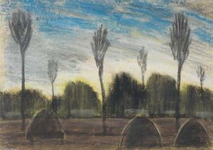 Landscape With Hayricks — István Nagy