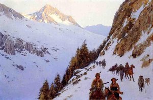 The Trail Over The Pass — Henry F Farny
