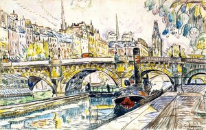 Tugboat At The Pont Neuf, Paris — Paul Signac
