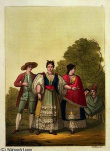 Peruvian Men And Women In Traditional Costume — Gallo Gallina