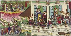 Shin-yoshiwara Kinpeiro And Inamotoro 2nd Floor — Utagawa Yoshitora