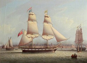 The Brig 'st Lucia' In The Mersey — Robert W. Salmon