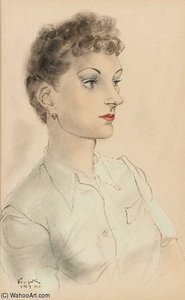 Portrait De Madame Lilok — Léonard Tsuguharu Foujita, Impressionism