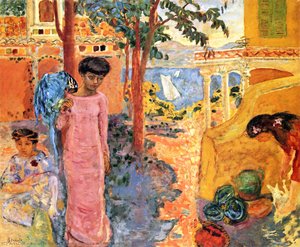 Woman With A Parrot — Pierre Bonnard, Post-impressionism