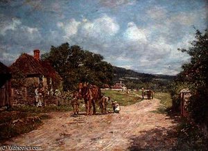 A Village Scene — James Charles