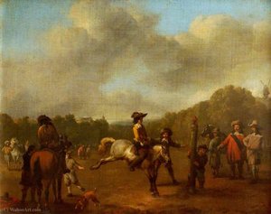 The Riding Lesson — Johannes Lingelbach