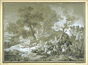 Wolf Hunting, The Kill — Jean-baptiste Oudry