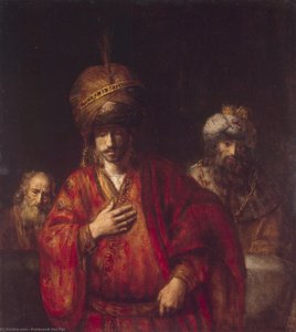 Haman Recognizes His Fate, Circa — Rembrandt Van Rijn, Dutch Golden Age