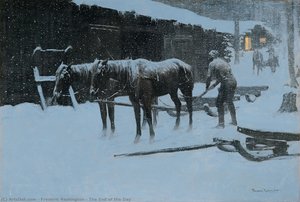 The End Of The Day — Frederic Remington