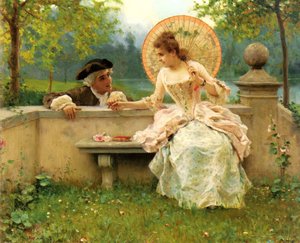 A Tender Moment In The Garden — Federigo Andreotti