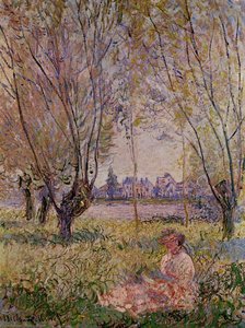 Woman Sitting Under The Willows — Claude Monet