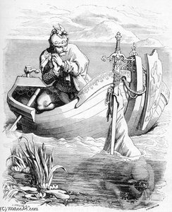 Sir Bedivere Sees An Arm Catching King Arthur's — Daniel Maclise
