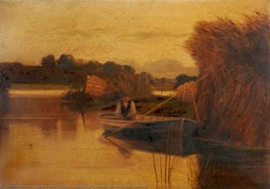 Shades Of Evening, Barton Broad, Norfolk — Charles John Watson, Romanticism