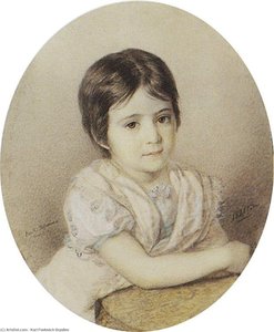 Portrait Of Maria Kikina As A Child — Karl Pavlovich Bryullov