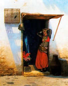 Woman Of Cairo At Her Door — Jean-léon Gérôme