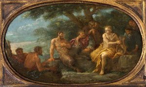 King Midas Judging The Musical Contest Between Apollo And Pan — Filippo Lauri