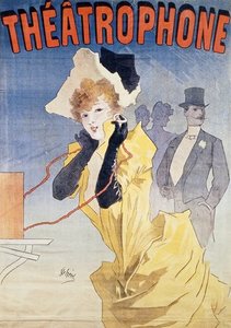 Poster Advertising The 'theatrophone' — Jules Chéret