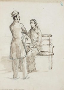 A Parsi Couple — Raja Ravi Varma