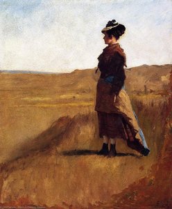 Woman On A Hill — Jonathan Eastman Johnson