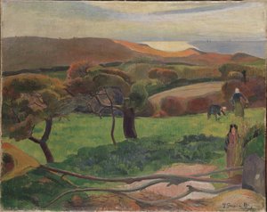 Title In Swedish: Landskap Från Bretagne — Eugène Henri Paul Gauguin