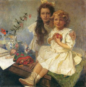 Jaroslava And Jiri — Alphonse Mucha, Art Nouveau