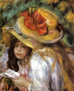 Two Young Girls Reading — Pierre-auguste Renoir, Impressionism