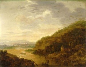 View On The Rhine — Herman Saftleven The Younger, Dutch Golden Age
