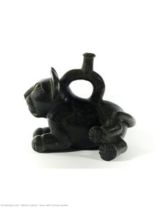 Vase With Stirrup Handle — Moche Culture
